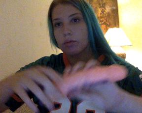 Chanel Frost fucks dildo