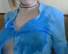 Jscarlett - Wet C-Thru t-shirt shows nipple