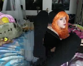 orange hair Masturbation - Lana