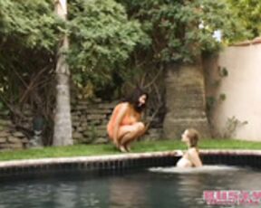 Danni Ashe and Chloe Vevrier - Poolside Lesbians