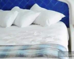 Bianca Beauchamp strip-tease on the sofa