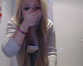 chanelante masturbating in the restaurant bathroom