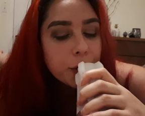 Girl Rubs one out while she Jerks a Guys Dick off with a Masterbater