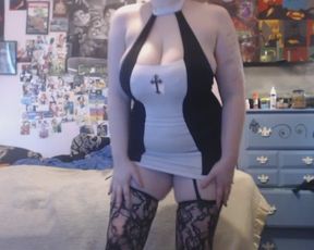 Curvy Naughty Nun Striptease
