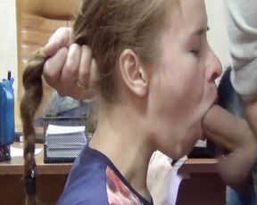 Russian Amateur Schoolgirl Facefuck! Fuck her Teeny Mouth!
