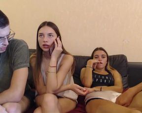 superhot babes topless play with foursome cocks