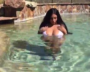 Brittanya Razavi pool