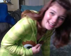 pajama cutie strip spread legs sweet pussy