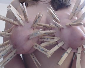 LittleAlice66 - clothes pins on tits [Premium Video]