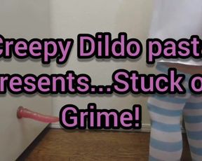 Cosplay girl mounted wall dildo