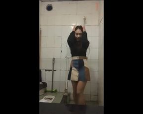 Cute nice tits teen strip and take a shower